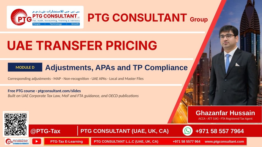 UAE Transfer Pricing — Module D: Adjustments, APAs and TP Compliance